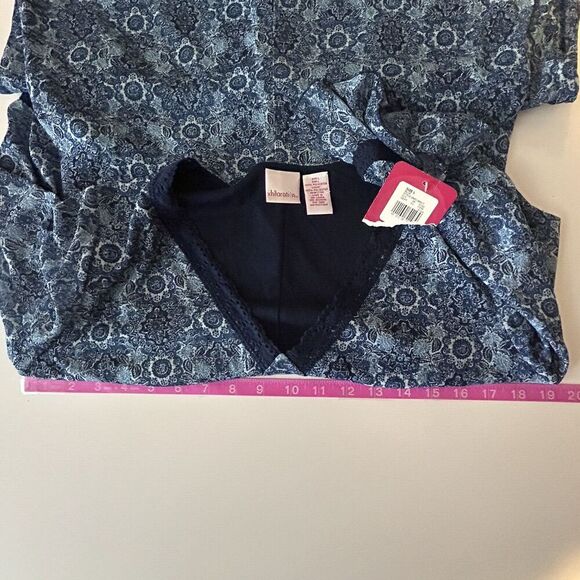 Y2K Babydoll Midi Dress NWT M/L  Blue Sweetheart Neck Bell Sleeve Stretch 90s - Picture 9 of 11